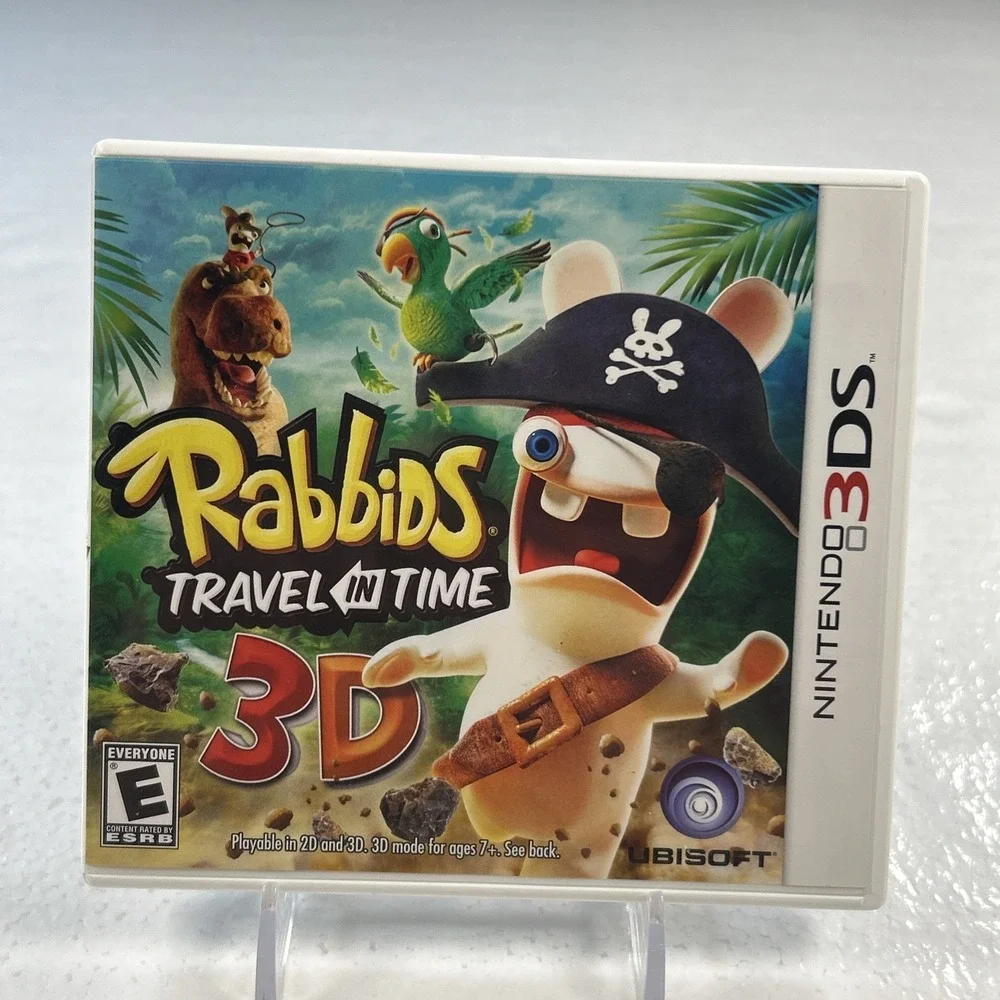 Nintendo 3DS Rabbids: Travel in Time 3D 2011 Complete in box CIB Working
